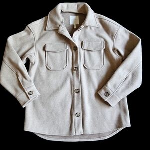 Avec les Filles beige minimalist autumn jacket with two front pockets,‎ size M